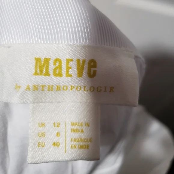 NWT Anthropologie Maeve Paneled Stripe Godet Midi Skirt  - Picture 3 of 4